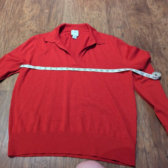 2024 Calvin Klein Red Polo Women's Poly/wool blend - Picture 2 of 6